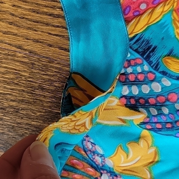 Sarah Spencer Vintage 90s Silk Turquoise Slip Dress Y2K - Picture 12 of 17